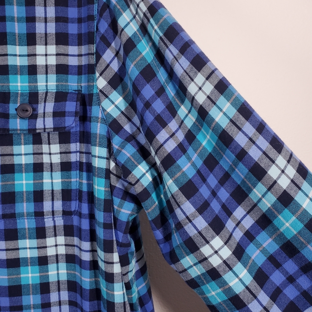 L.L. BEAN FLEECE LINED FLANNEL SHACKET - GUC - Picture 3 of 10